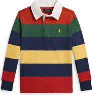 Polo Ralph Lauren Kids' Striped Long Sleeve Rugby Shirt