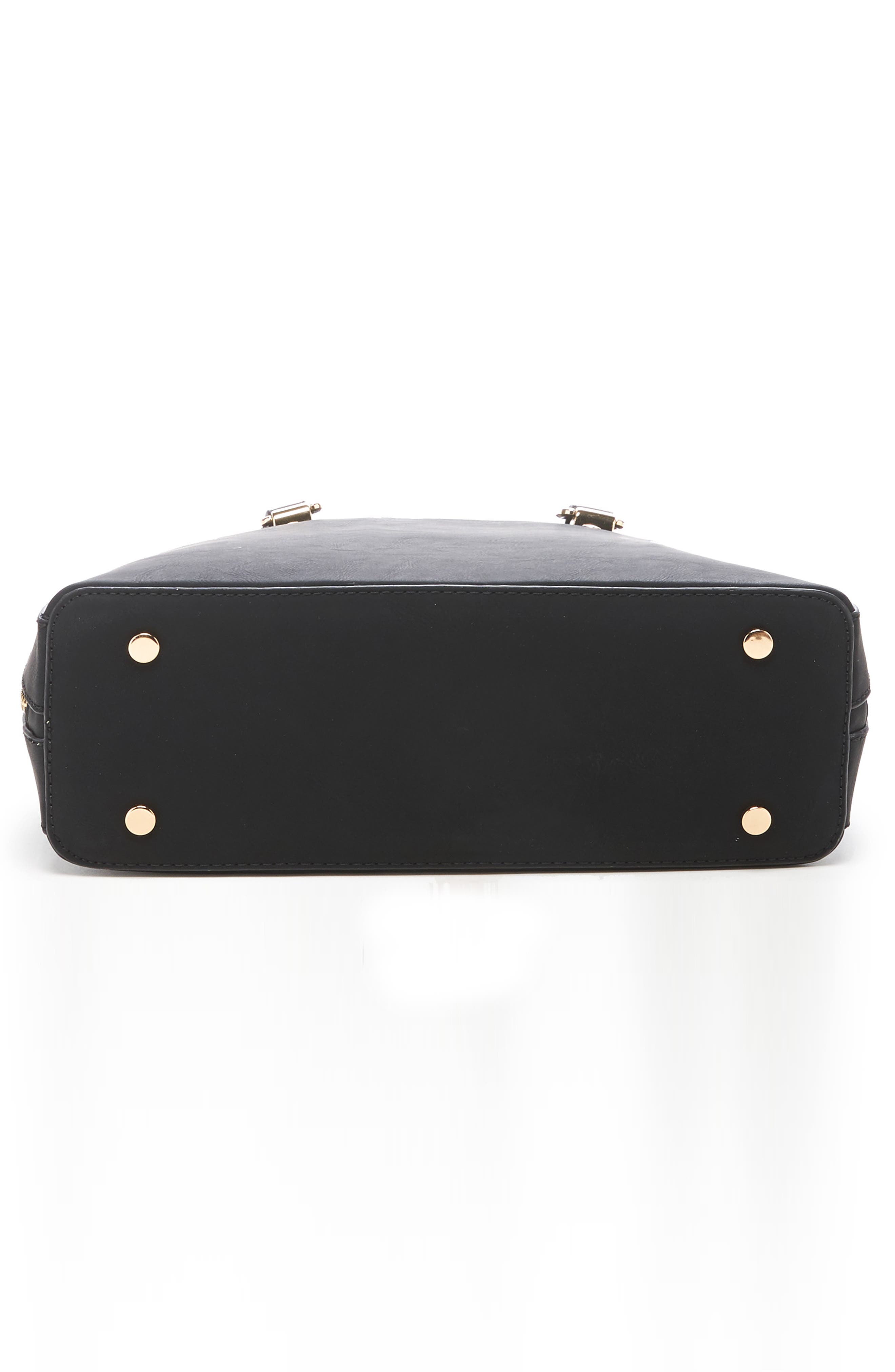 Sole Society Dwani Faux Leather Satchel, Alternate, color, 