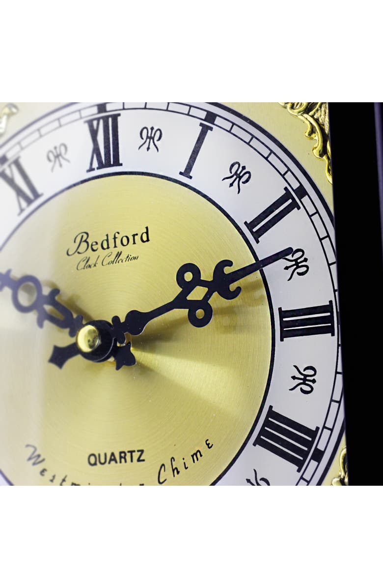 Bedford Clock Collection Classic 26in Pendulum Wall Clock with Oak Finish, Alternate, color, Dark Brown