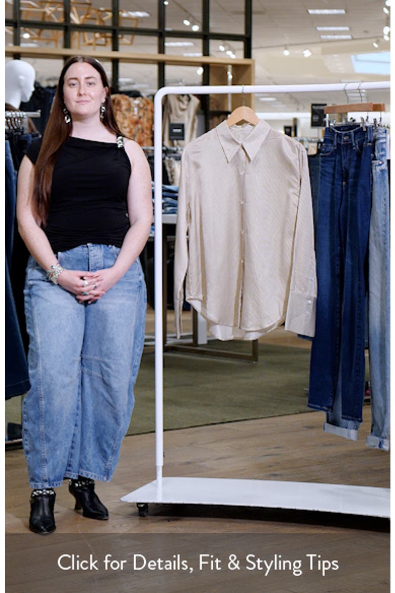 Camilia Cotton & Silk Button-Up Shirt video