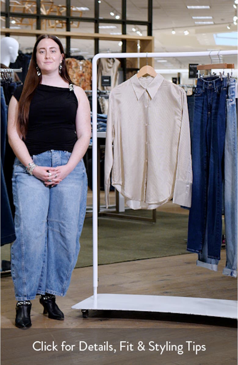 Camilia Cotton & Silk Button-Up Shirt, sales video thumbnail