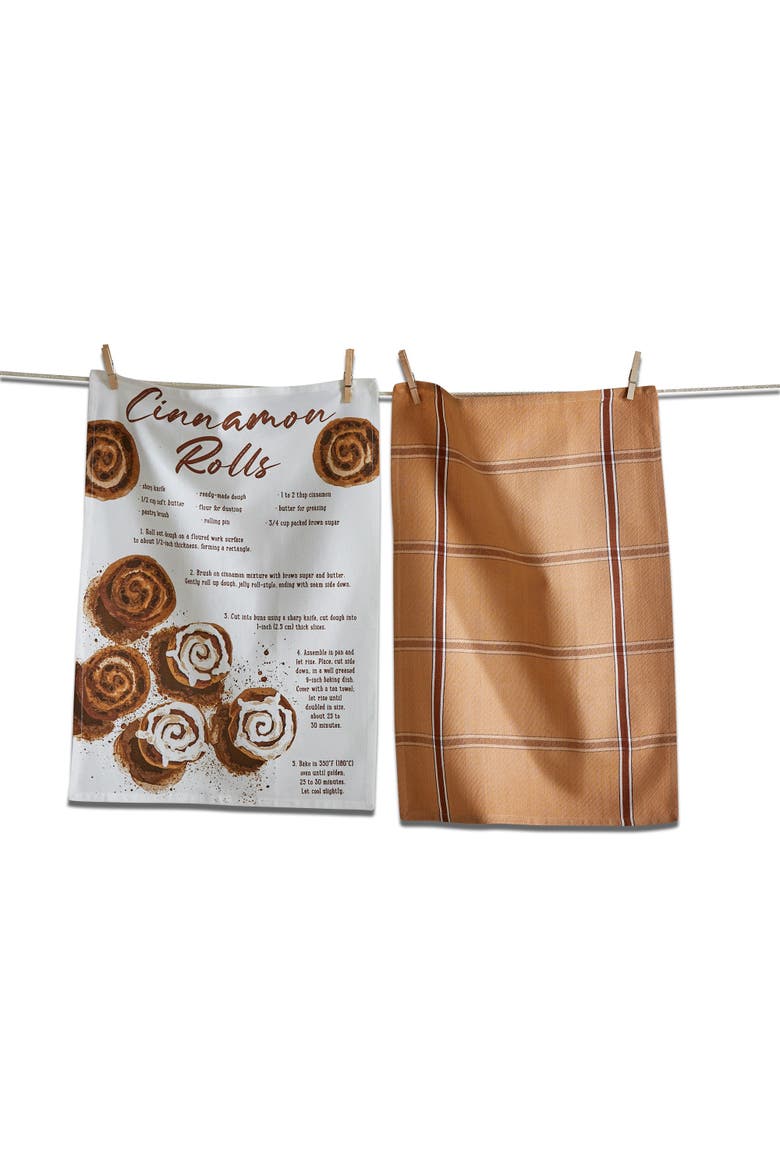 Cinnamon Roll Dish Towel Set Multicolor Cotton Kitchen, Main, color, Multicolored