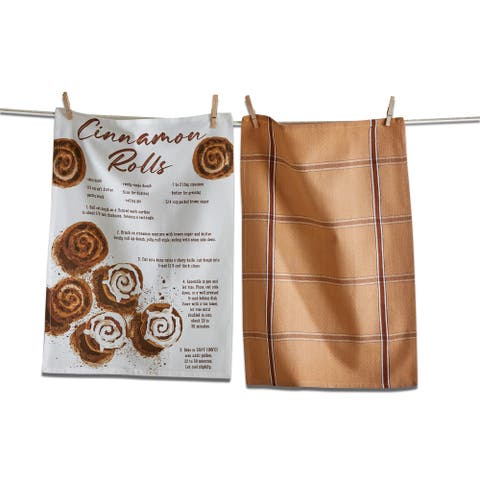 Cinnamon Roll Dish Towel Set Multicolor Cotton Kitchen