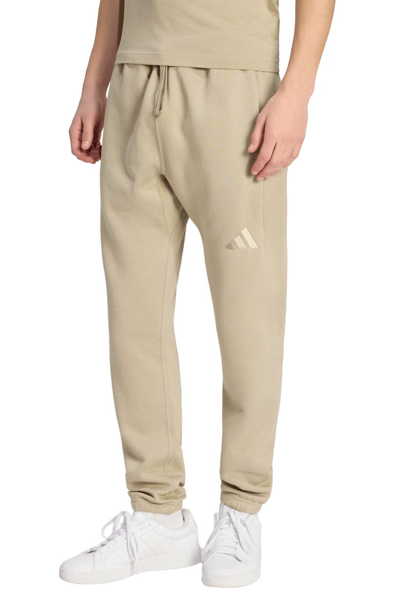 adidas ALL SZN Fleece Regular Tapered Pants, Main, color, Wonder Cargo