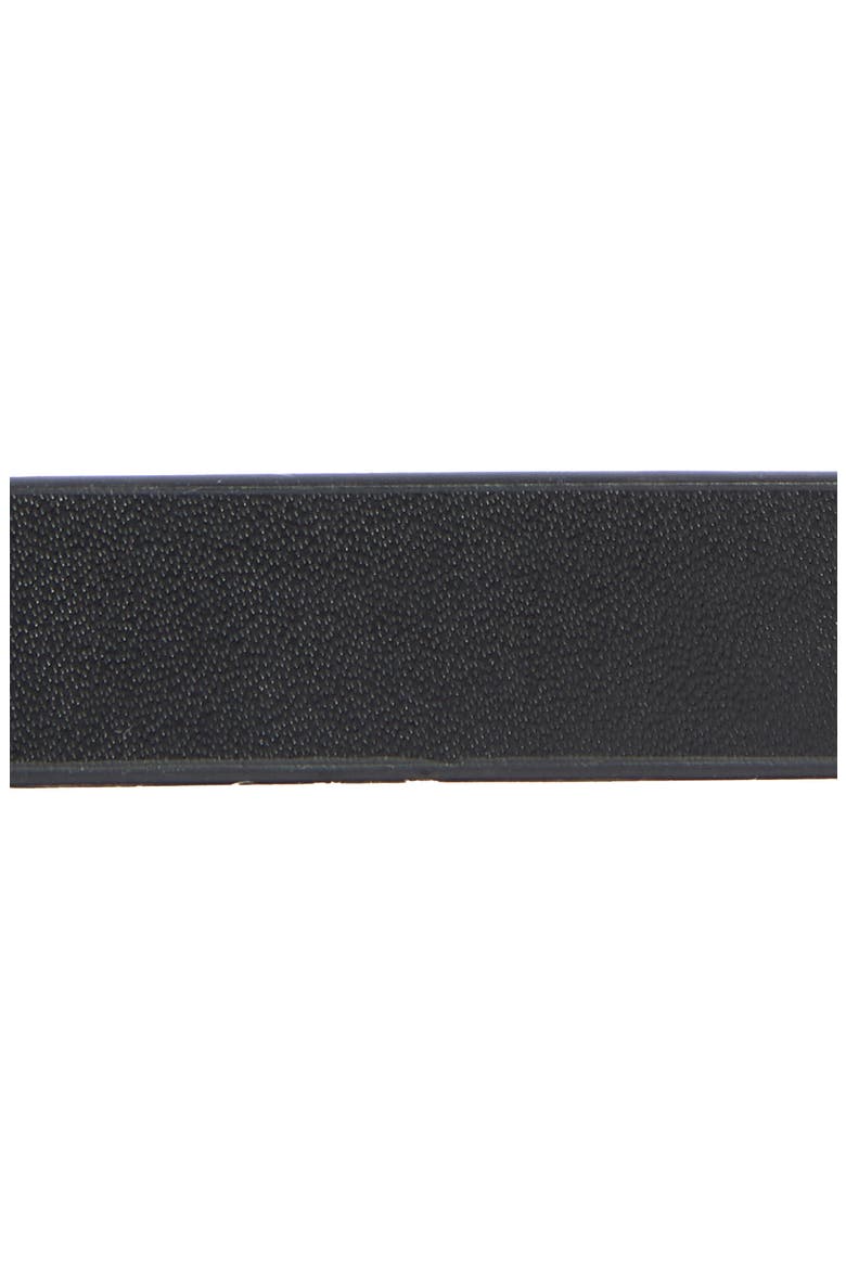 Oval Buckle Leather Belt, Alternate, color, BLACK