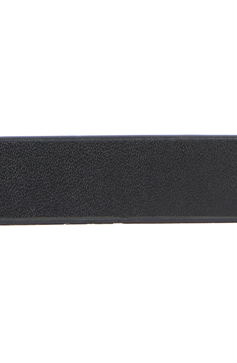Ted Baker London Oval Buckle Leather Belt, Alternate, color, Black