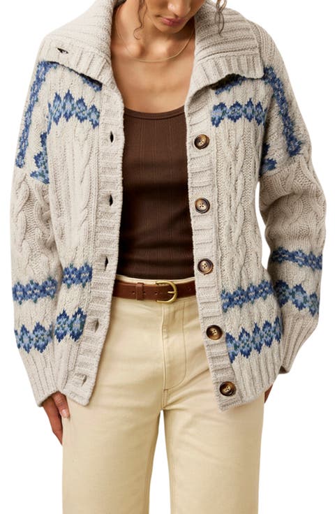 Highland Fair Isle Wool Blend Cardigan