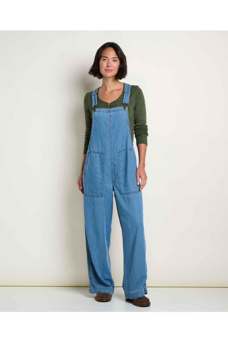 Women's Piñon Soft Denim Wide Leg Overall, Main, color, Bar Harbor