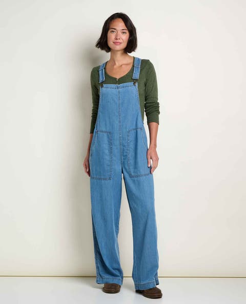 Women's Piñon Soft Denim Wide Leg Overall