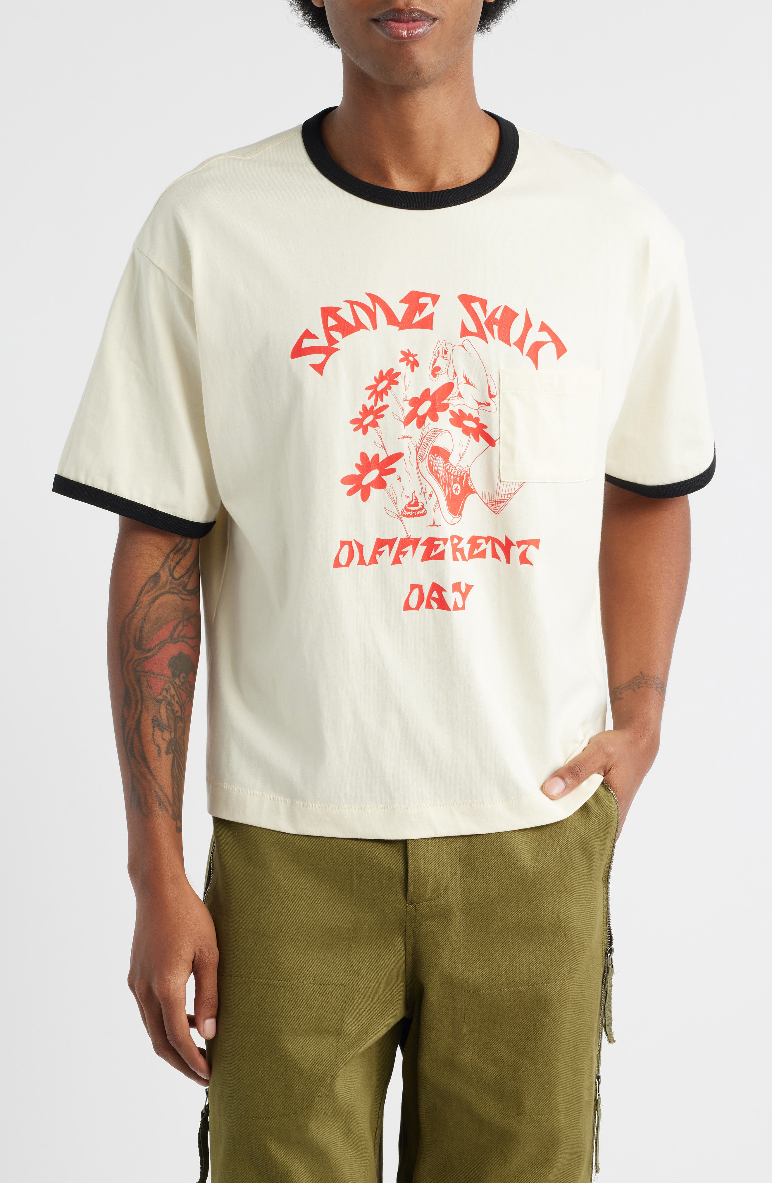 Same Cotton Graphic T-Shirt
