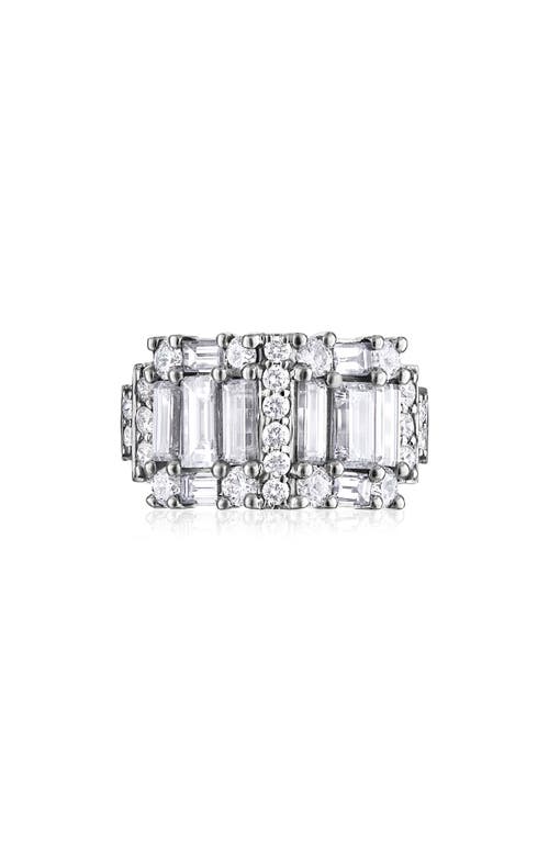 Mindi Mond Clarity Step Diamond Band Ring In 18k White Gold