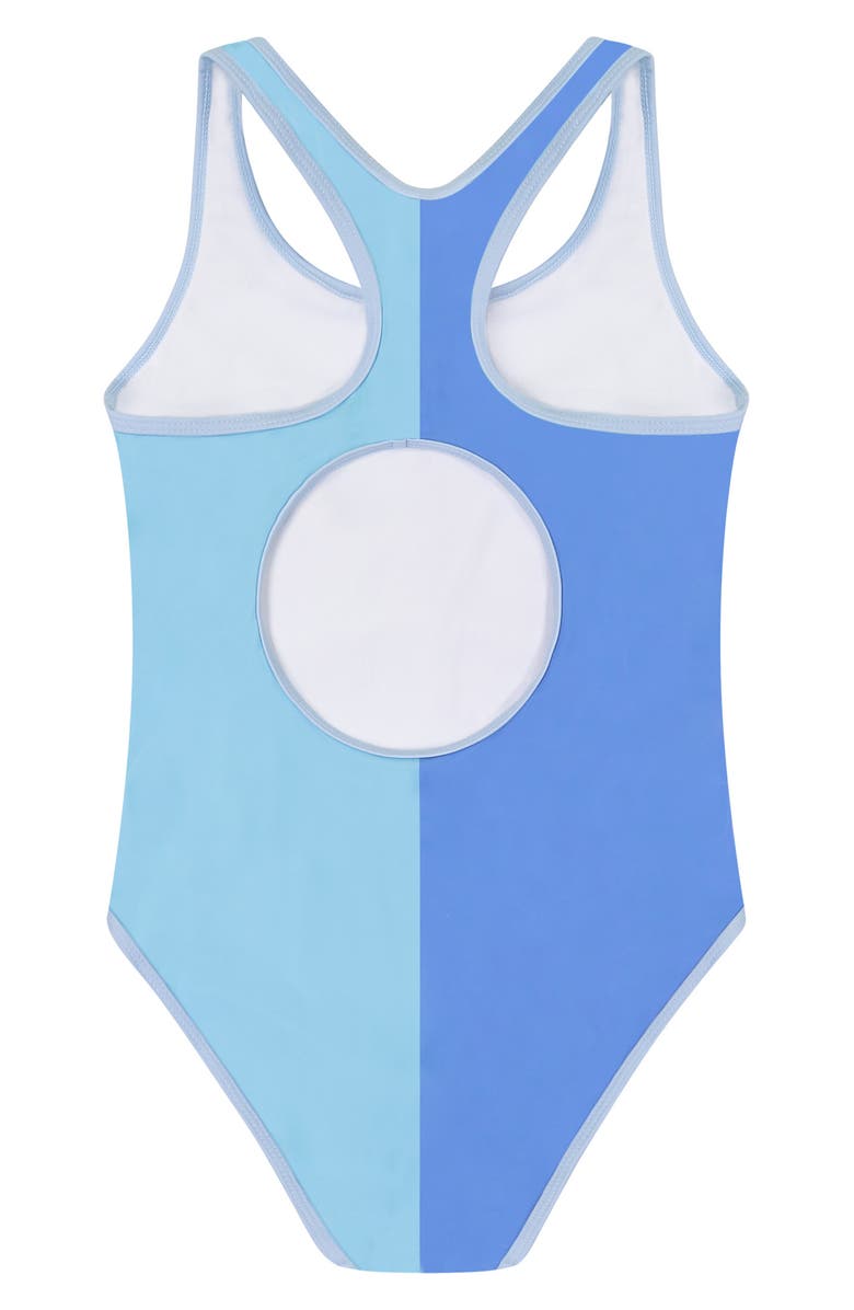 Andy & Evan Kids' Colorblock Cutout One-Piece Swimsuit, Alternate, color,