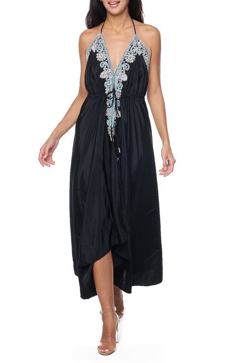 Embellished Halter Dress