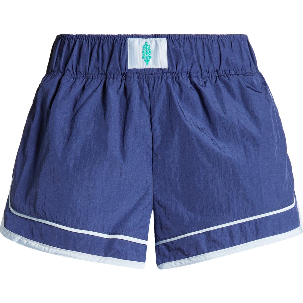 Free People Fp Movement Varsity Blues Water Resistant Athletic Shorts In Blue