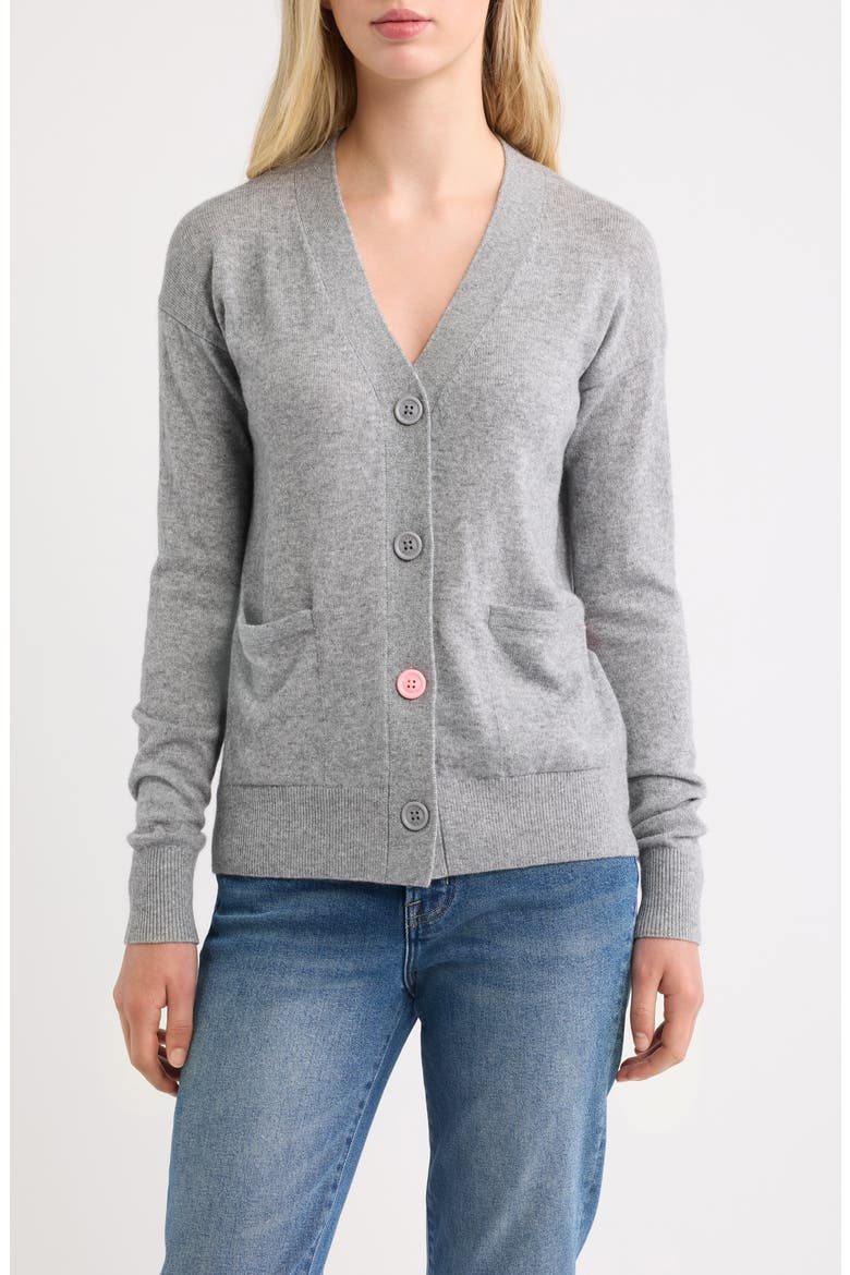 Wool & Cashmere Cardigan, Main, color, TRUE HEATHERED GREY