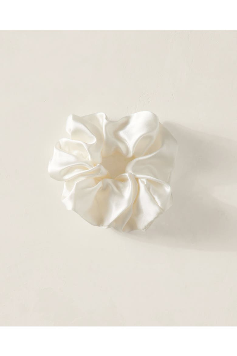 Washable Silk Scrunchie, Main, color, Ivory