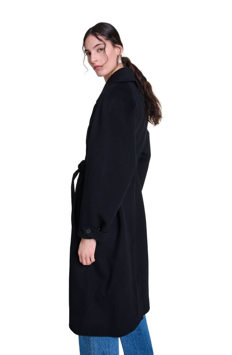 maje Double-faced mid-length coat, Alternate, color, 