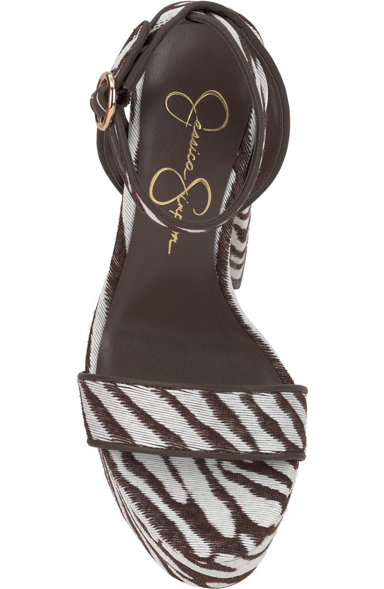 Jessica Simpson Axtyn Ankle Strap Platform Sandal, Alternate, color, Ivory/ Brown