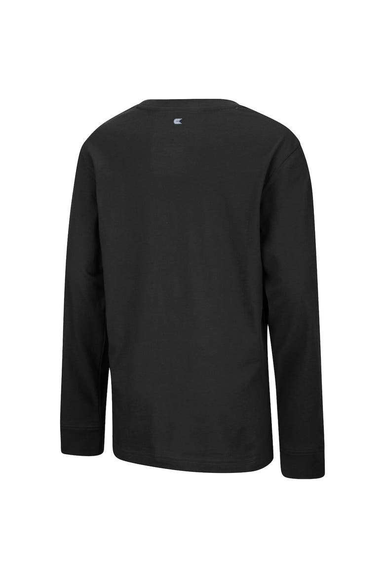 Youth Colosseum Black Iowa Hawkeyes Two-Hit Long Sleeve T-Shirt, Alternate, color, Black