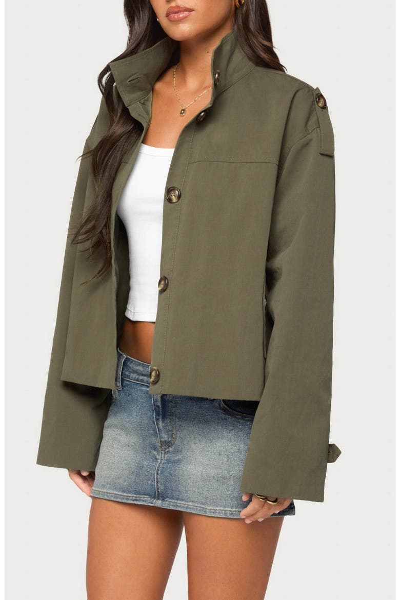Beira Button Up Jacket, Main, color, OLIVE
