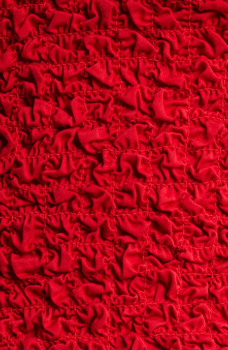 Damson Madder Malinda Smocked Long Sleeve Organic Cotton Maxi Dress, Alternate, color, Red