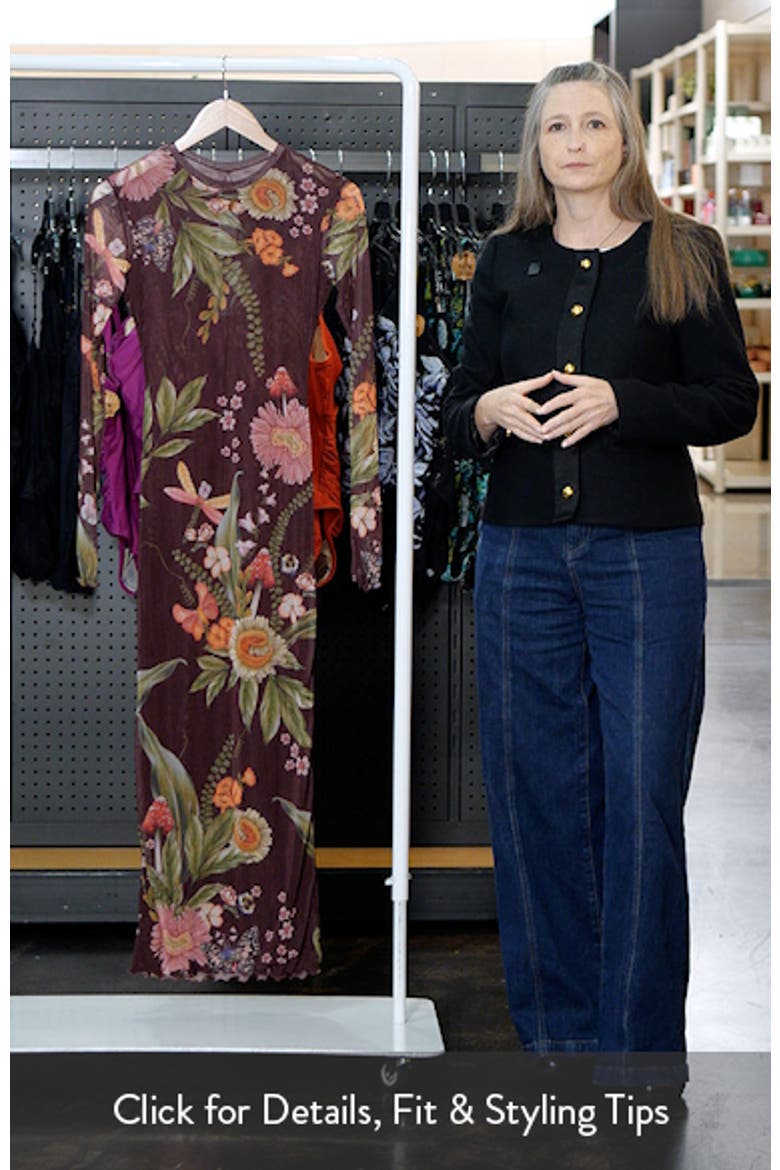 Robin Mbar Long Sleeve Mesh Cover-Up Dress video