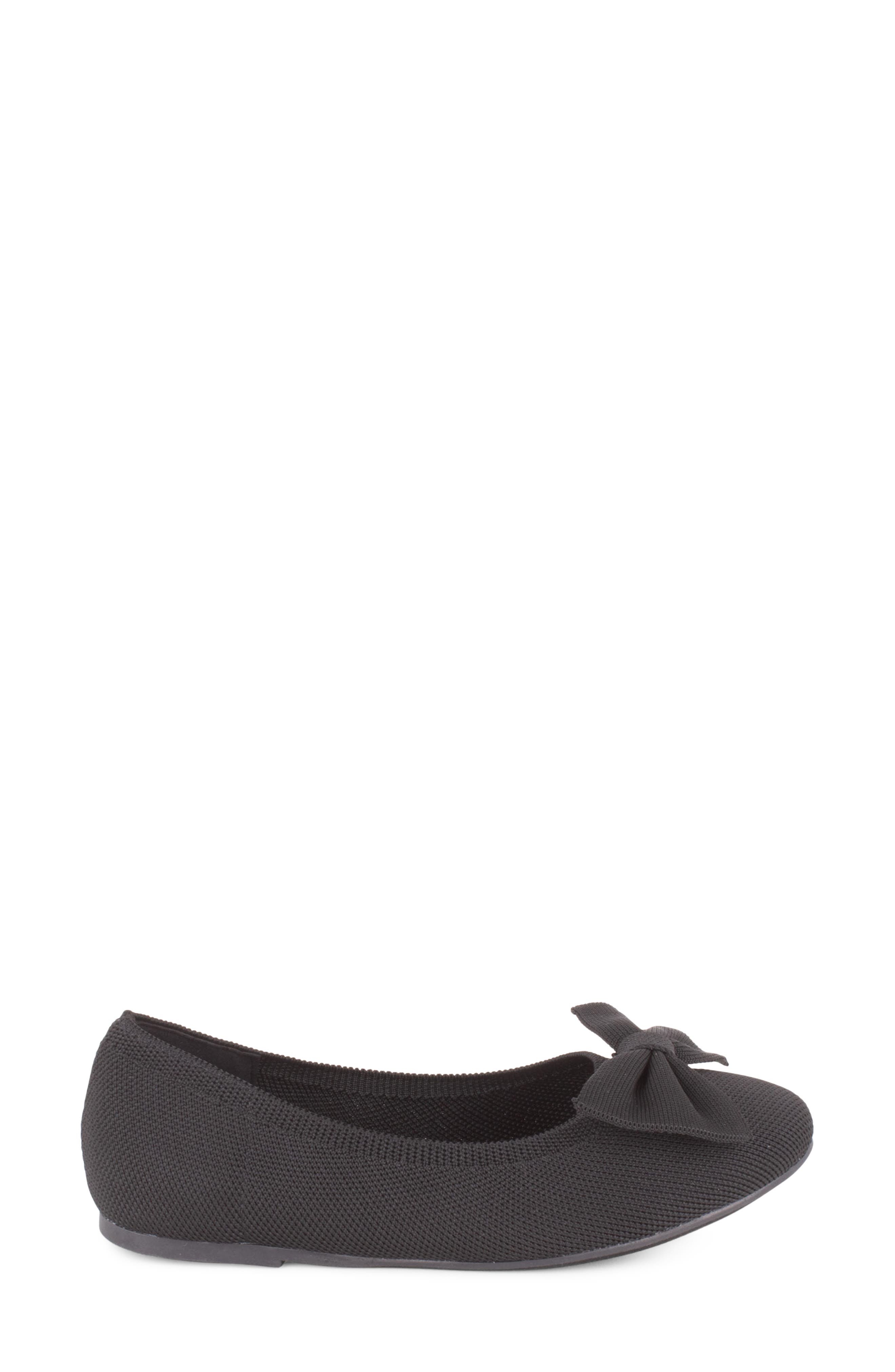 Tahari Casablanca Bow Flat, Alternate, color, Black