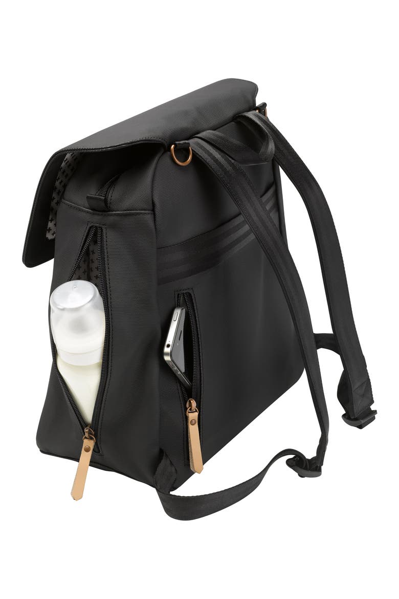 Meta Diaper Backpack, Alternate, color, BLACK MATTE LEATHER