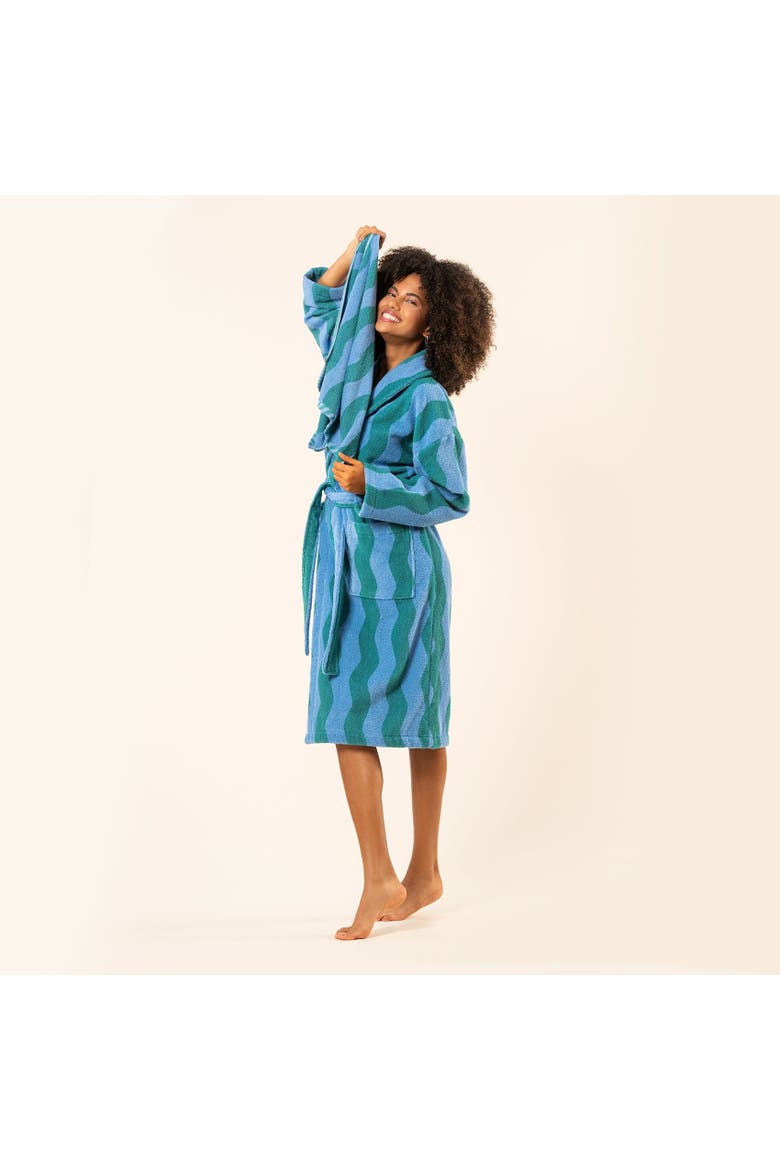 Tabea 100% Cotton Bathrobe, Alternate, color, Blue