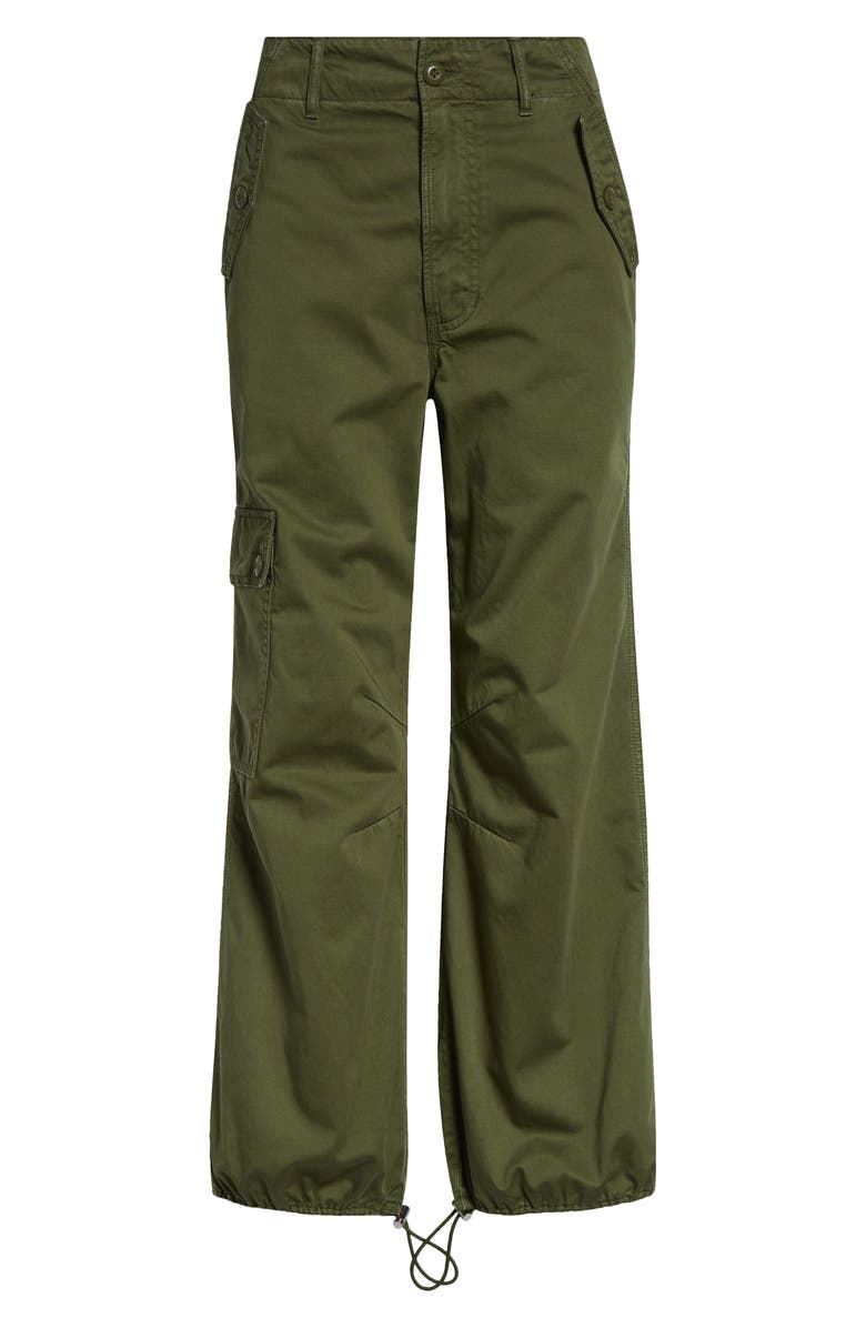 Veronica Beard Mandy Cotton Parachute Pants, Alternate, color, Army