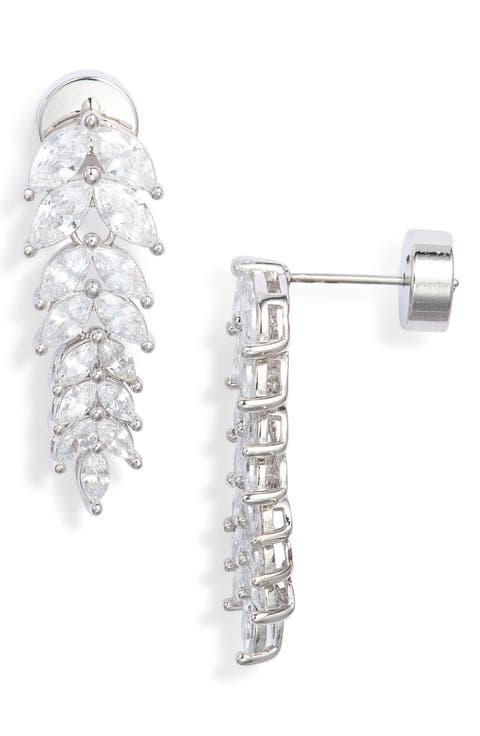 Cascading Marquise Cubic Zirconia Drop Earrings