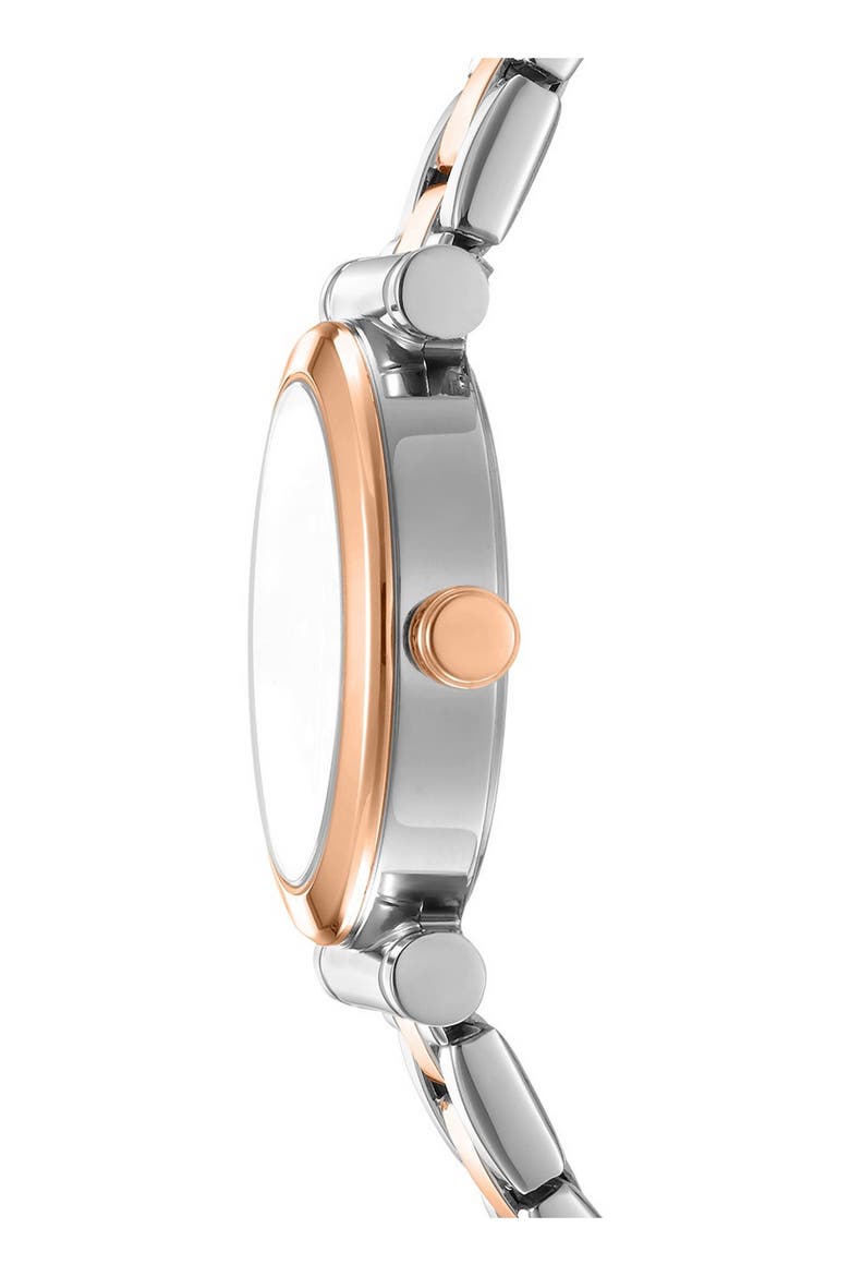 Essentials Crystal Marker Bracelet Watch, 28mm, Alternate, color, SILVER