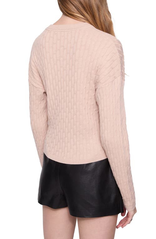Rebecca Minkoff Mackie Cable Sweater In Oat
