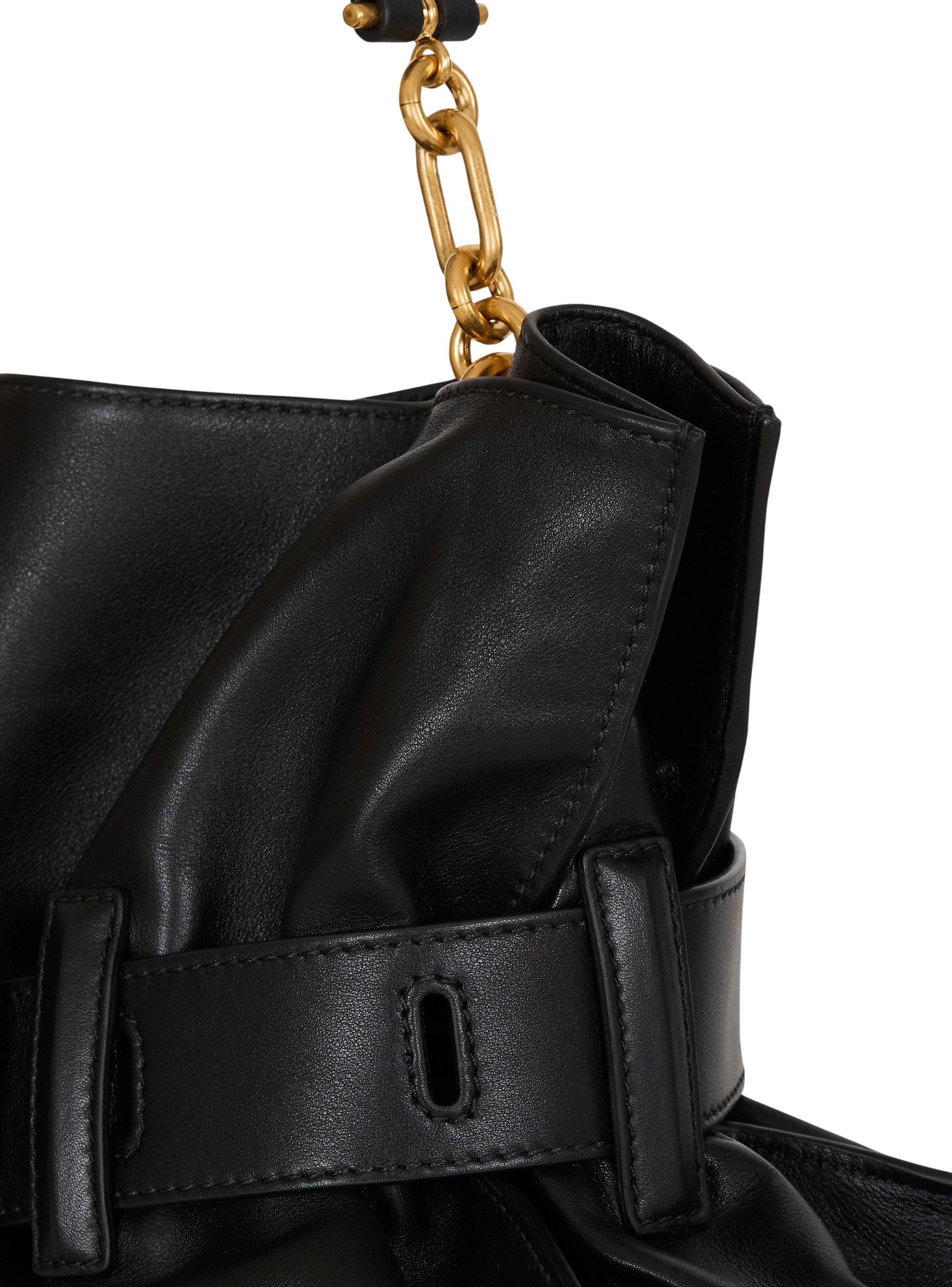 Balmain Medium Anthem bag in smooth leather, Alternate, color, Black