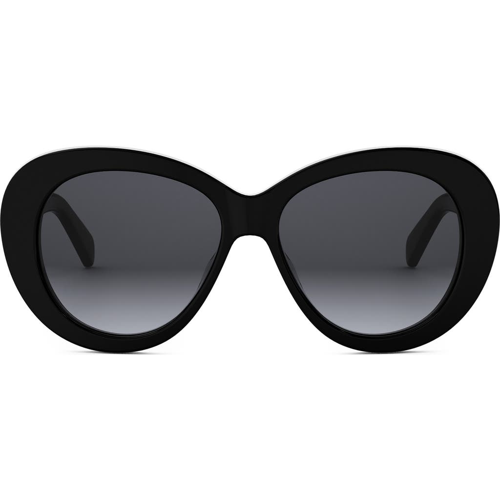 Celine Triomphe Logo Oval Acetate Sunglasses