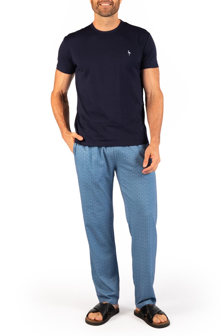 Martini Glasses Pajama Set, Main, color, SLATE BLUE