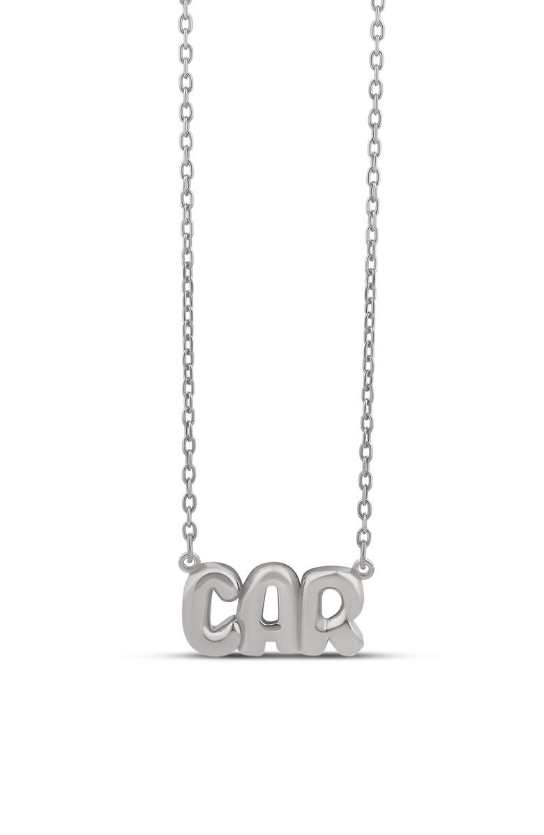 SHYMI Helium Script Necklace, Main, color, Silver
