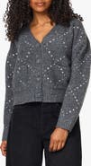Habitual Rhinestone Argyle Cardigan