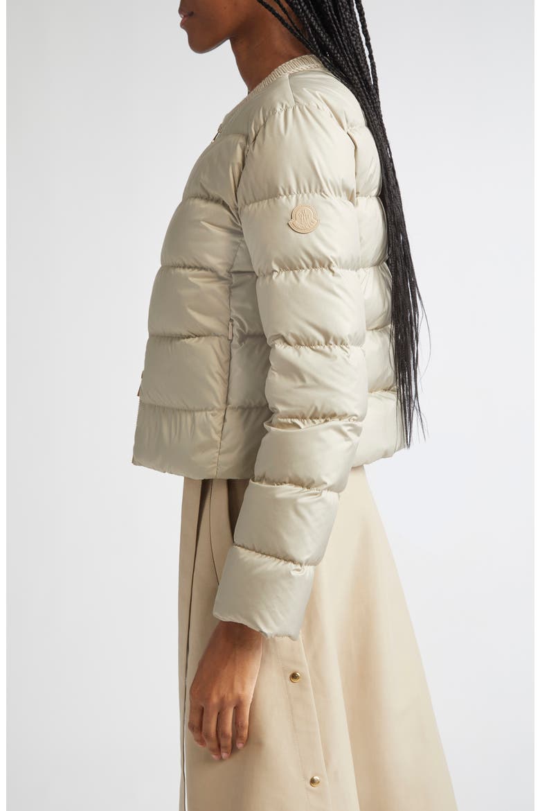 Mauvezin Mixed Media Down Puffer Jacket, Alternate, color, PEBBLE