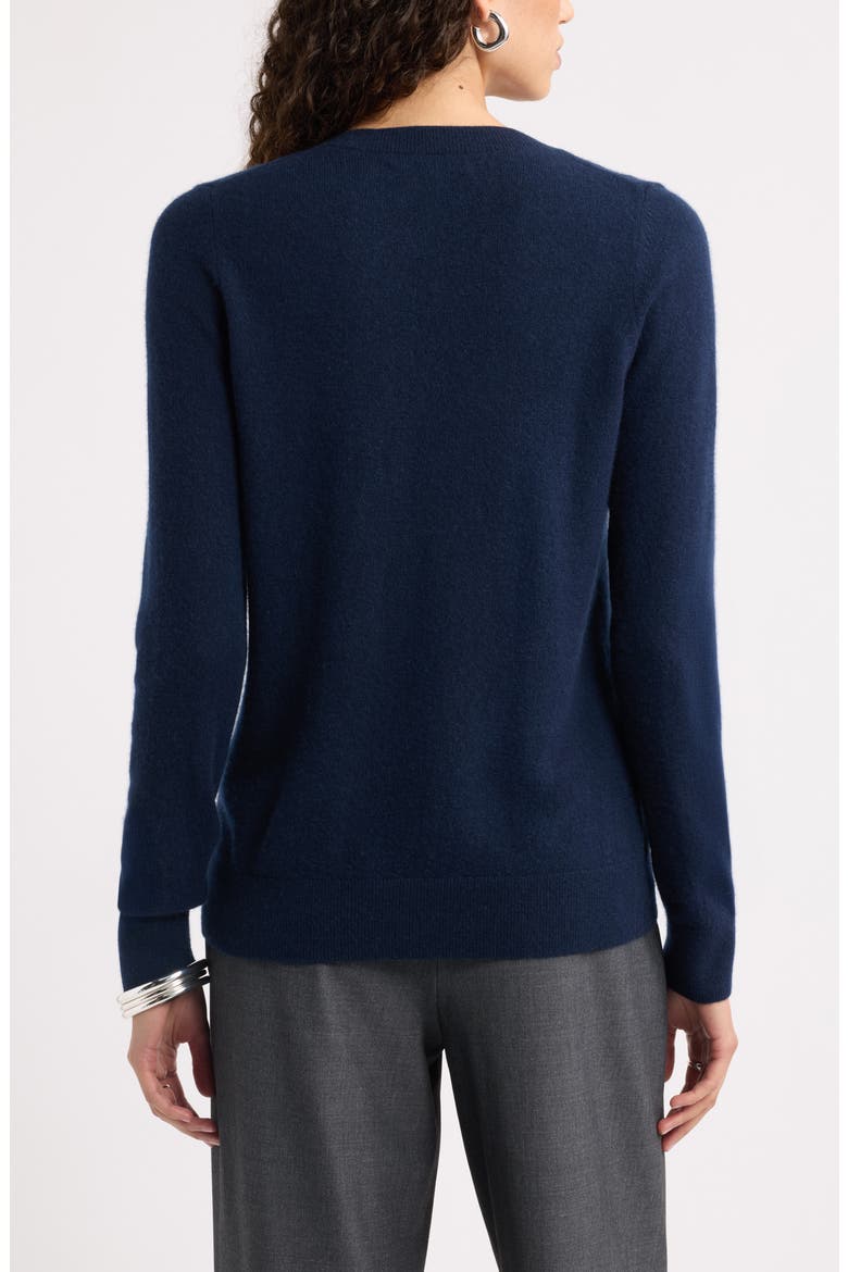 Cashmere V-Neck Sweater, Alternate, color, NAVY NIGHT