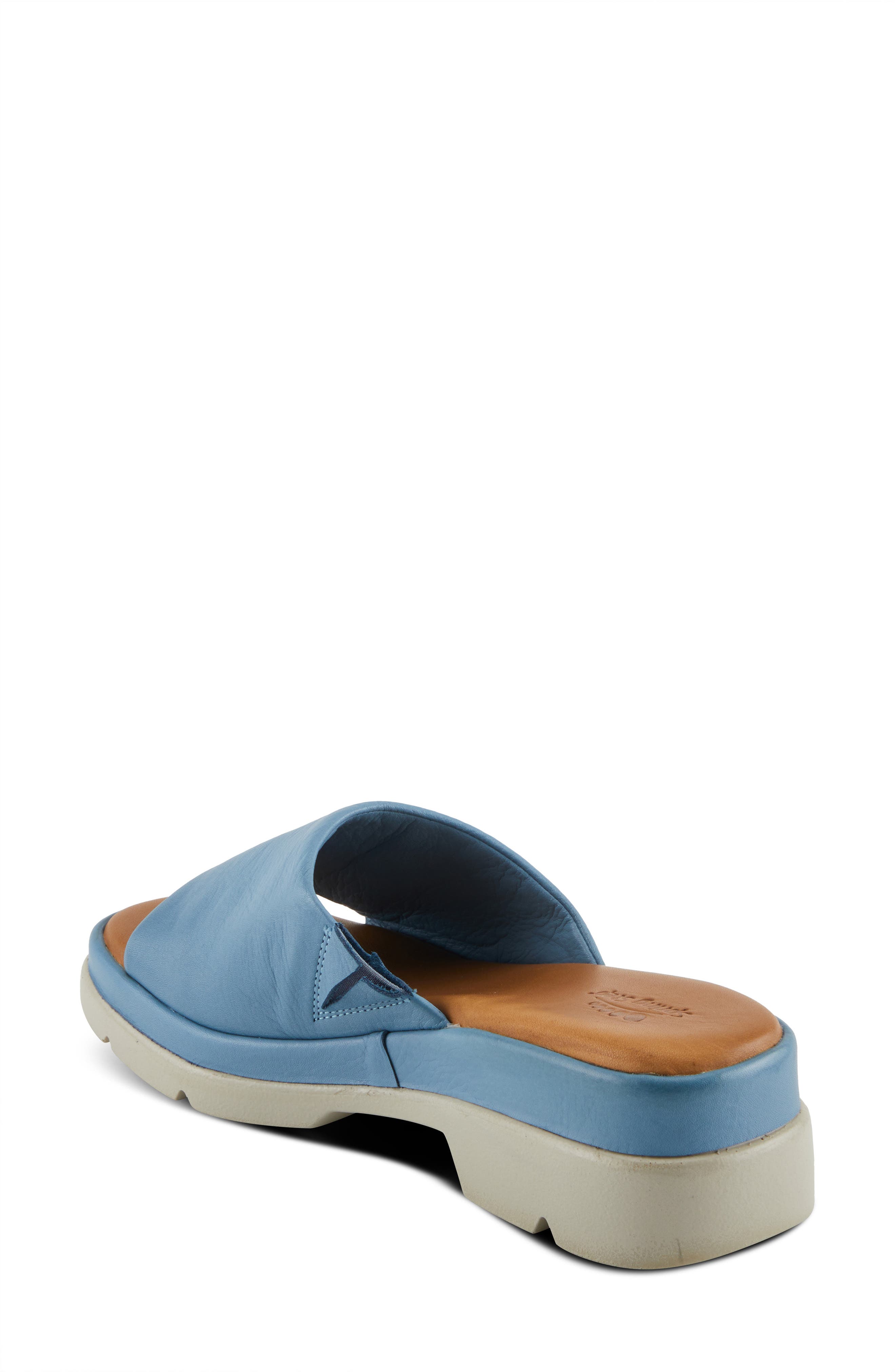 Spring Step Fire Island Platform Slide Sandal, Alternate, color, Denim Blue