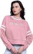 STARTER Women's Starter Pink Cincinnati Bengals Power Play Cropped Pullover Sweatshirt