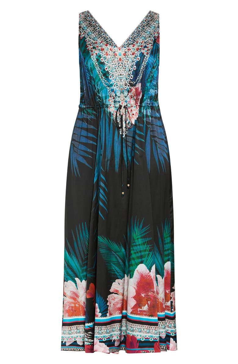 City Chic Afterglow Sleeveless Jersey Maxi Dress, Alternate, color, 