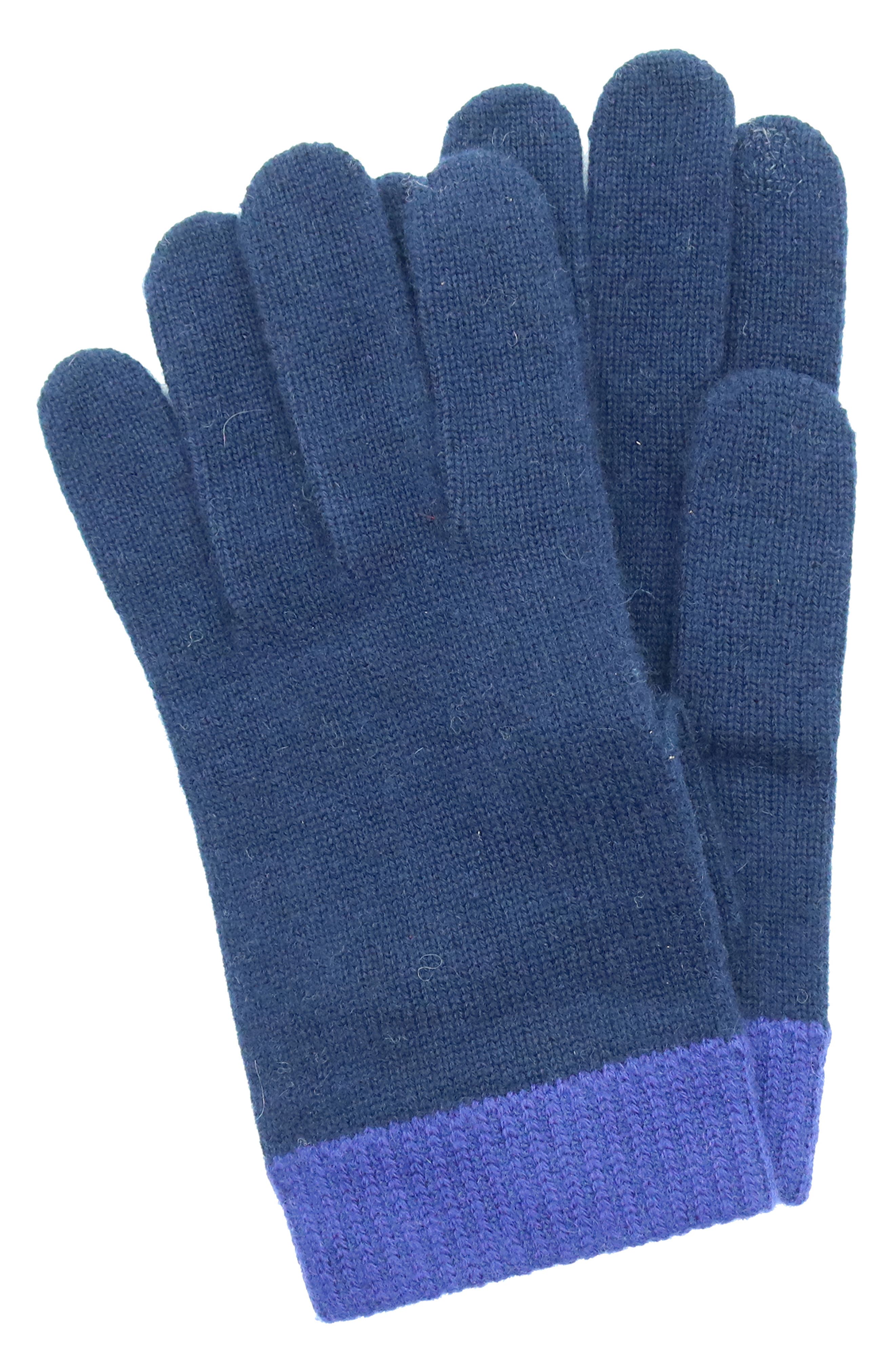 Portolano Colorblock Cashmere & Wool Tech Gloves