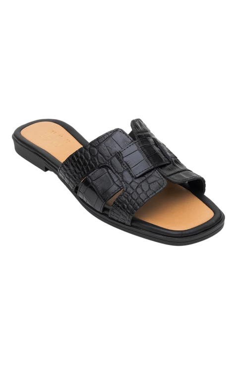 Notre Leather Slide Sandal