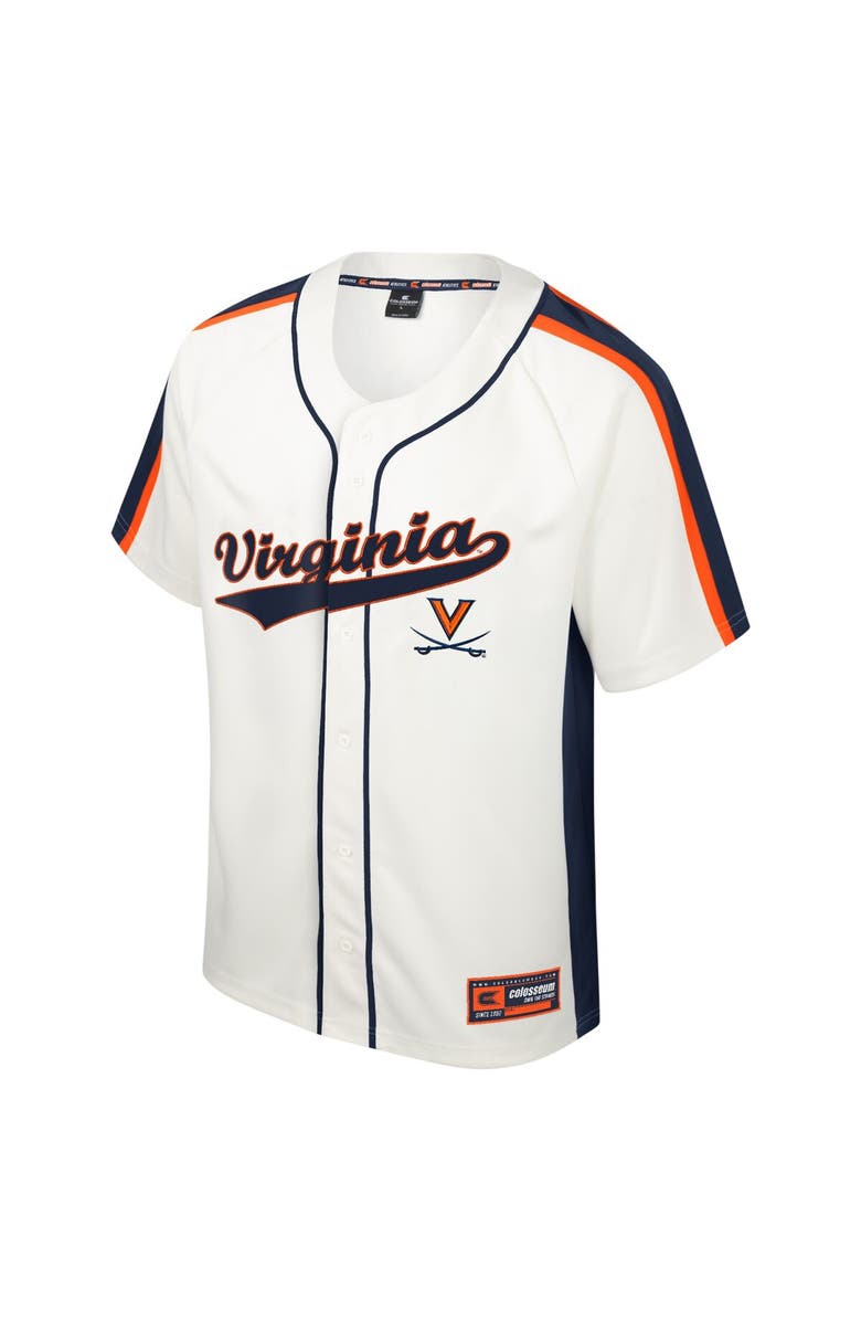 COLOSSEUM Men's Colosseum Cream Virginia Cavaliers Ruth Button-Up Baseball Jersey, Alternate, color,
