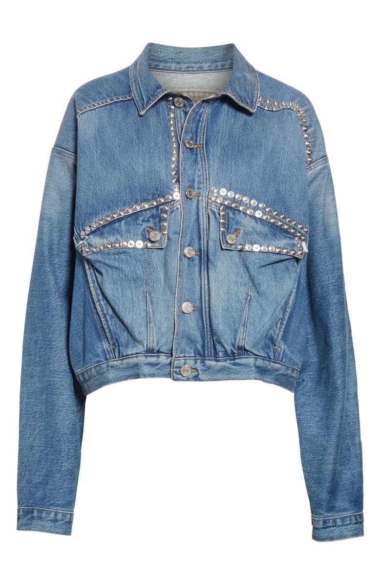Martine Rose Displaced Denim Jacket, Alternate, color,