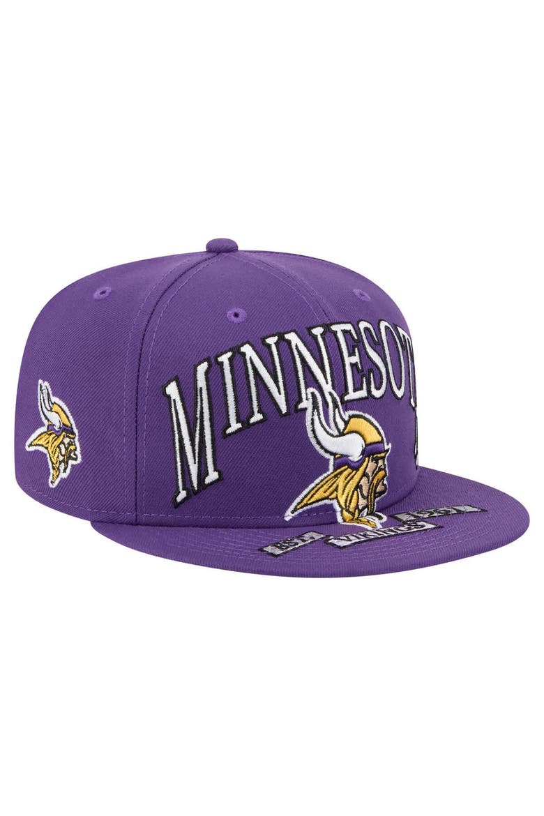 Men's New Era Purple Minnesota Vikings  Oversized 59FIFTY Fitted Hat, Main, color, Purple