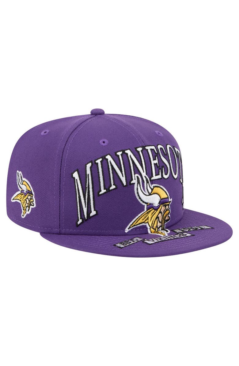 New Era Men's New Era Purple Minnesota Vikings Oversized 59FIFTY Fitted Hat, Main, color, Purple