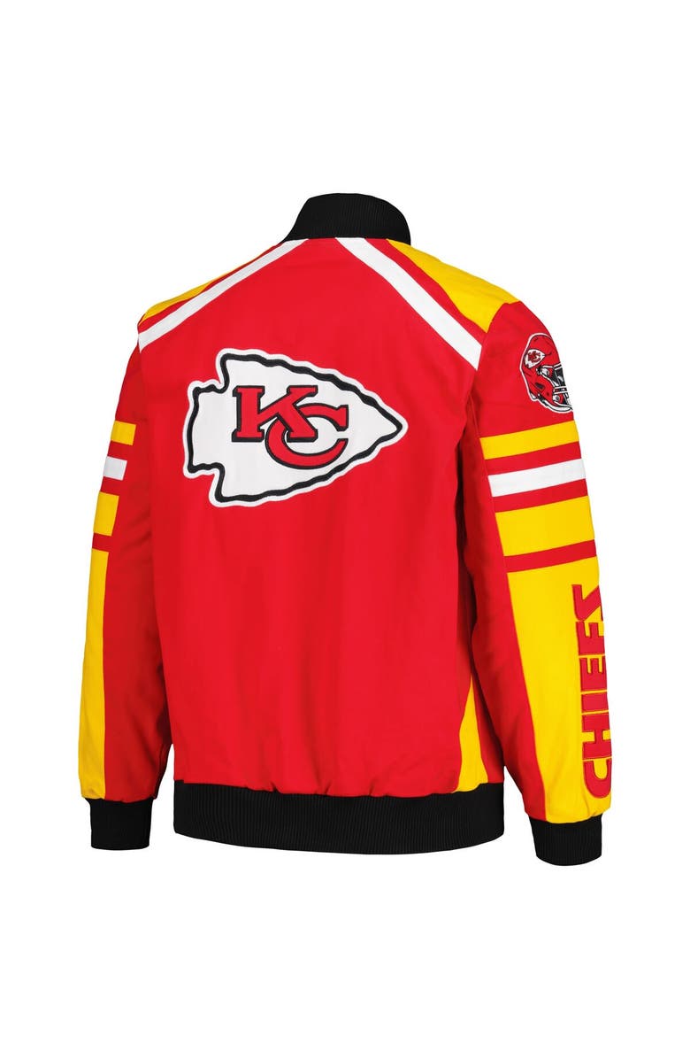 G-III SPORTS BY CARL BANKS Men's G-III Sports by Carl Banks Red Kansas City Chiefs Power Forward Racing Full-Snap Jacket, Alternate, color,